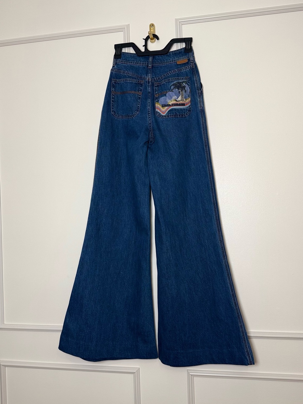 Zimmermann High-Rise Wide Leg Postcard Runway Jean Denim Rare 0 - Picture 6 of 15
